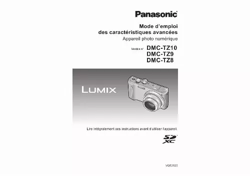 Mode d'emploi PANASONIC DMCTZ9