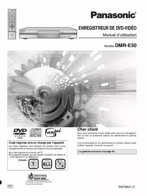 Mode d'emploi PANASONIC DMR-E50