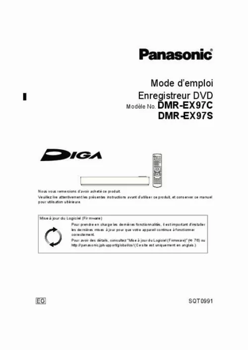 Mode d'emploi PANASONIC DMR-EX97CEG