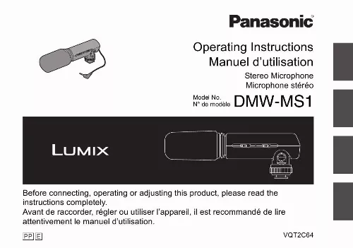Mode d'emploi PANASONIC LUMIX DMW-MS1E