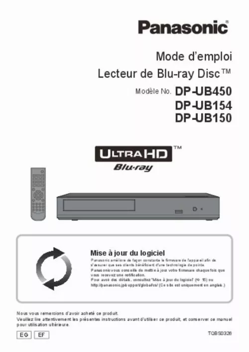 Mode d'emploi PANASONIC DP-UB450