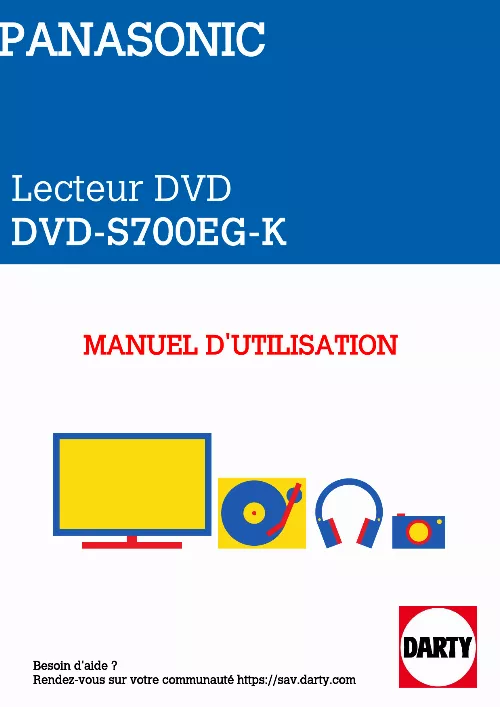 Mode d'emploi PANASONIC DVD-S700EP-K