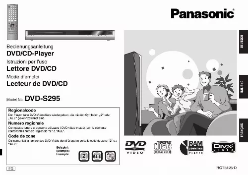 Mode d'emploi PANASONIC DVD-S295