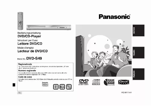 Mode d'emploi PANASONIC DVD-S49