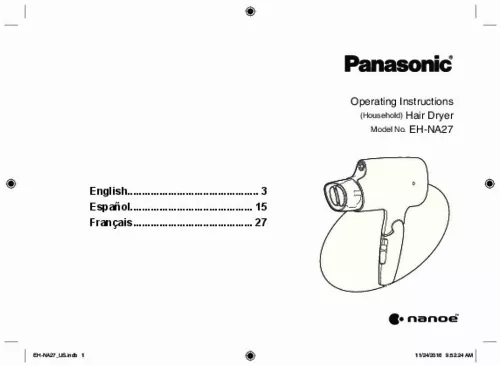 Mode d'emploi PANASONIC EH-NA66