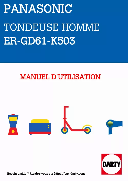 Mode d'emploi PANASONIC ER-GD61