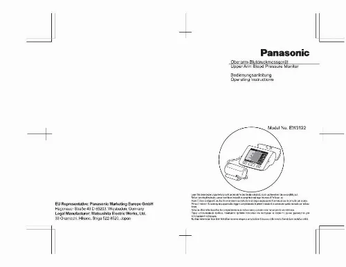 Mode d'emploi PANASONIC EW3122