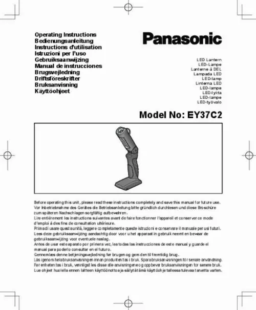 Mode d'emploi PANASONIC EY-37C2