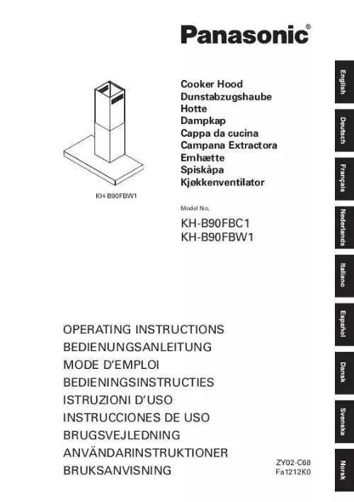 Mode d'emploi PANASONIC KHB90FBW1