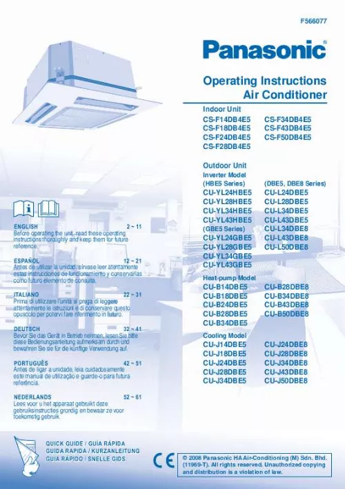 Mode d'emploi PANASONIC KITF34DB4E5F