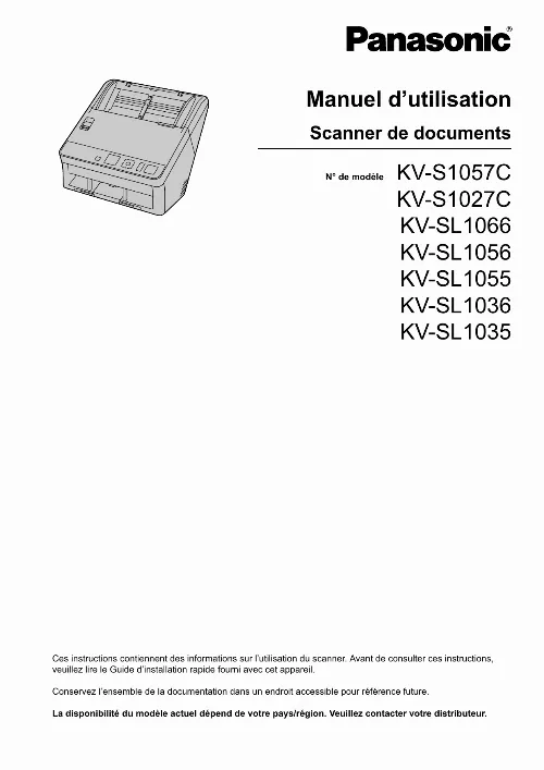 Mode d'emploi PANASONIC KV-S1057C