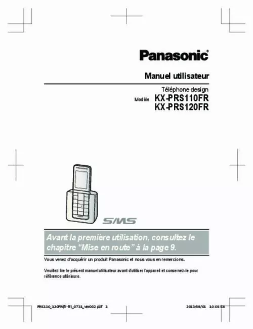 Mode d'emploi PANASONIC KX-PRS110FR
