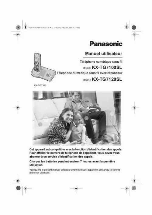 Mode d'emploi PANASONIC KX-TG7100SL
