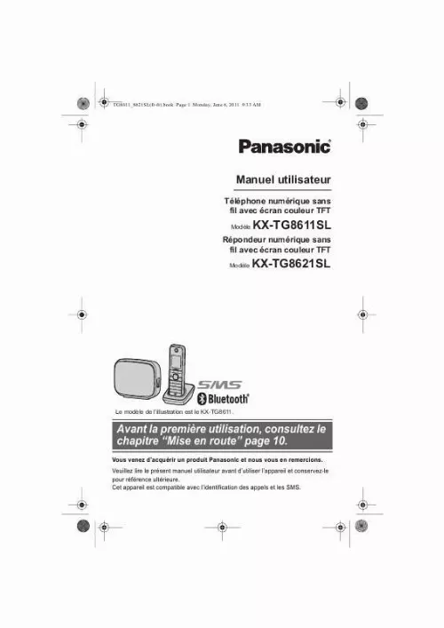 Mode d'emploi PANASONIC KX-TG8621SL