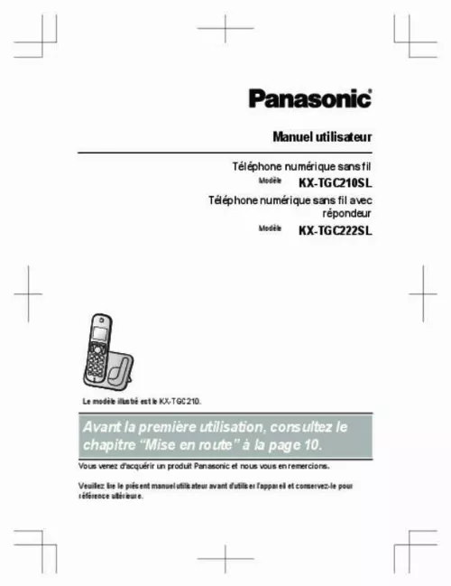 Mode d'emploi PANASONIC KX-TGC222SL