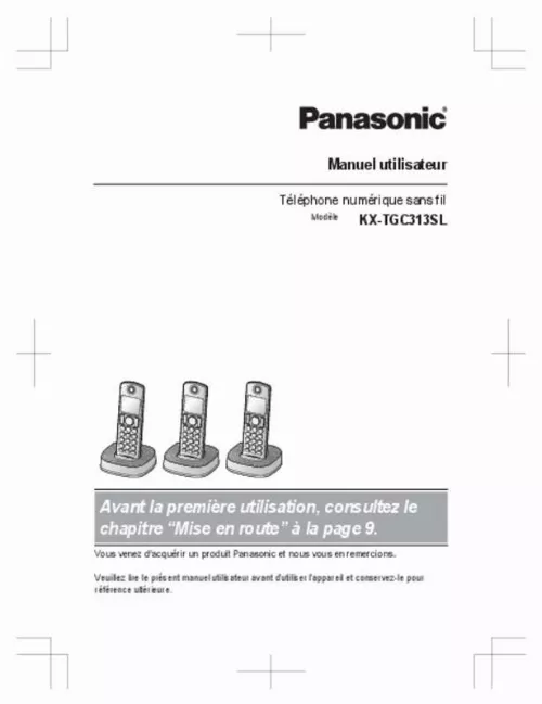 Mode d'emploi PANASONIC KX-TGC313SL