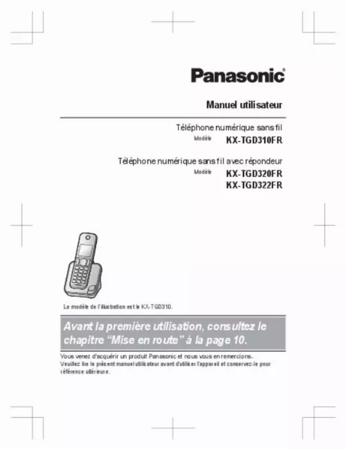 Mode d'emploi PANASONIC KX-TGD310FR