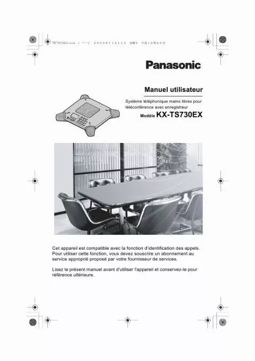 Mode d'emploi PANASONIC KX-TS730EX