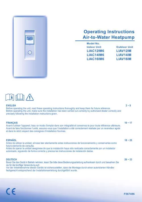 Mode d'emploi PANASONIC LIAV16IM