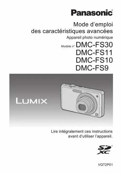 Mode d'emploi PANASONIC LUMIX DMC-FS09