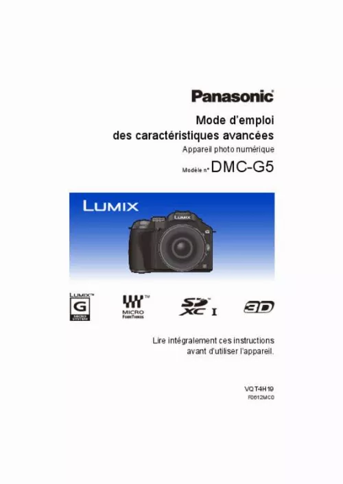 Mode d'emploi PANASONIC LUMIX G5K