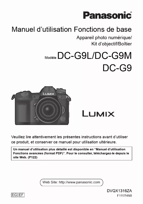 Mode d'emploi PANASONIC LUMIX G9