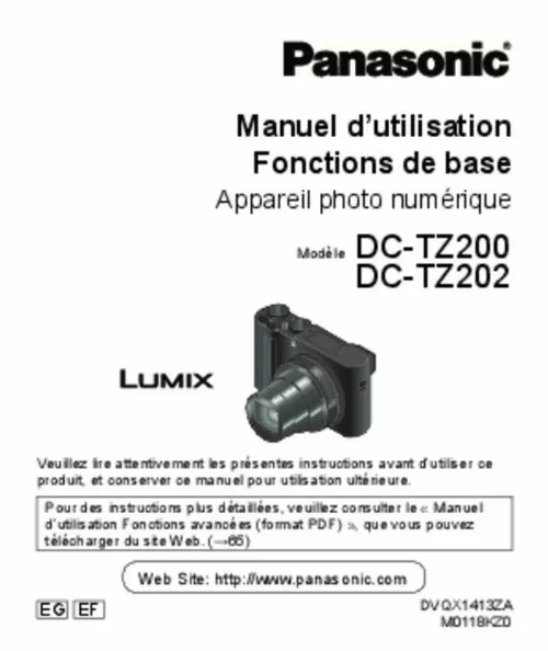 Mode d'emploi PANASONIC LUMIX TZ200