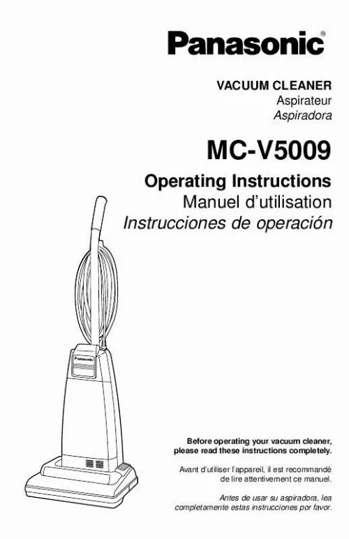 Mode d'emploi PANASONIC MC-V5009