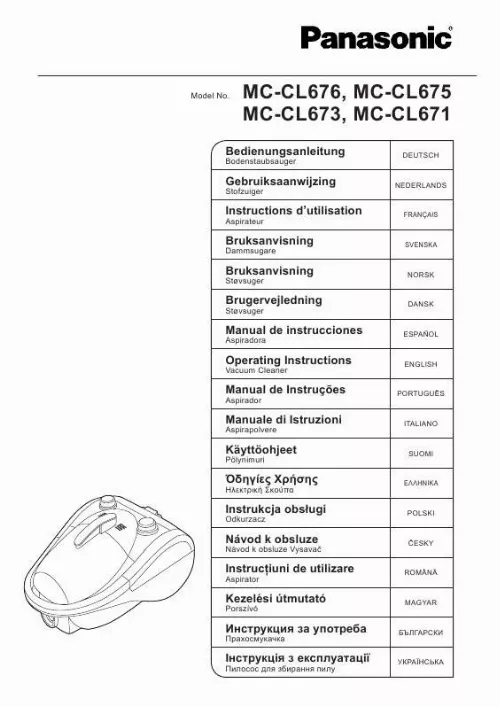 Mode d'emploi PANASONIC MC-CL671