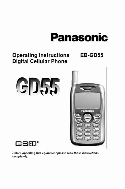 Mode d'emploi PANASONIC MINI GD55