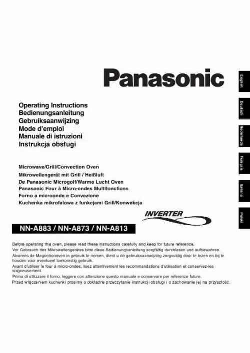 Mode d'emploi PANASONIC NN-A873