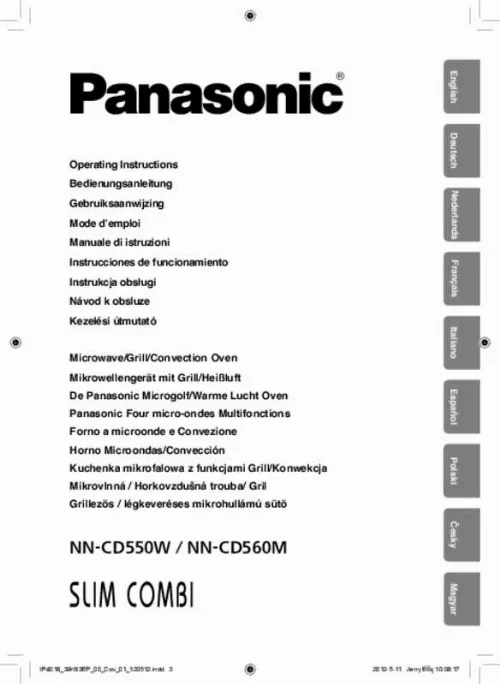 Mode d'emploi PANASONIC NN-CD550W