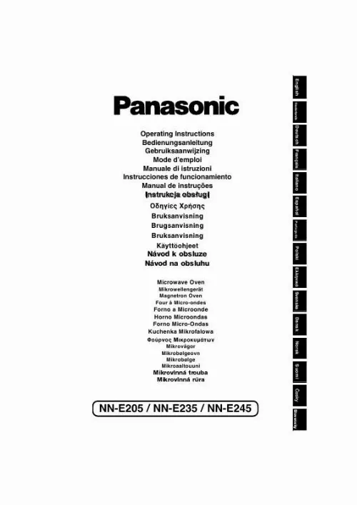 Mode d'emploi PANASONIC NN-E205CBEPG