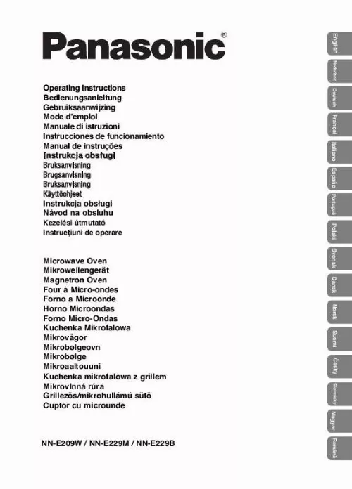 Mode d'emploi PANASONIC NNE209WMEPG