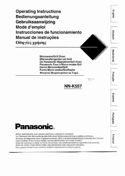 Mode d'emploi PANASONIC NN-K557