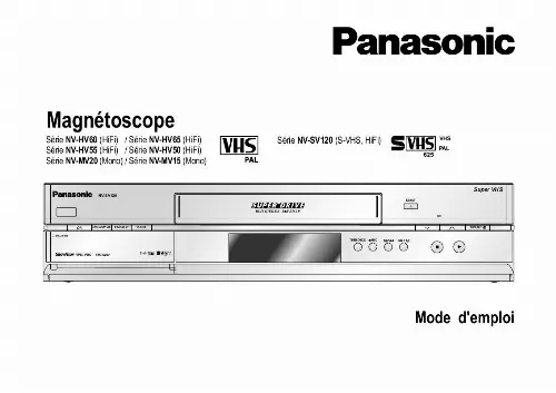 Mode d'emploi PANASONIC NV-HV50