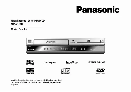 Mode d'emploi PANASONIC NV-VP30