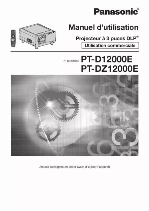 Mode d'emploi PANASONIC PT-D12000E