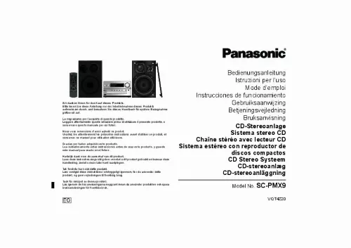 Mode d'emploi PANASONIC SC-PMX9EG