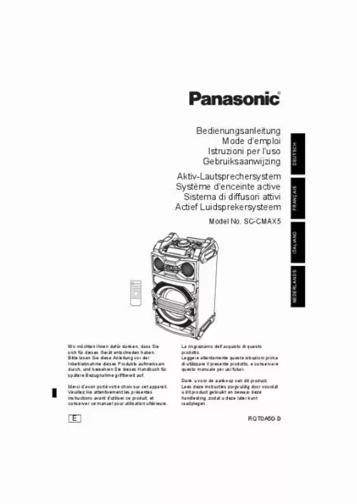 Mode d'emploi PANASONIC SC-CMAX5E