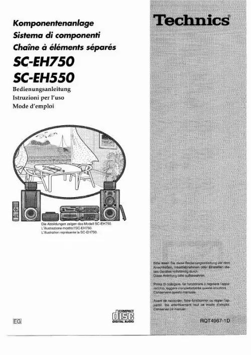 Mode d'emploi PANASONIC SC-EH750