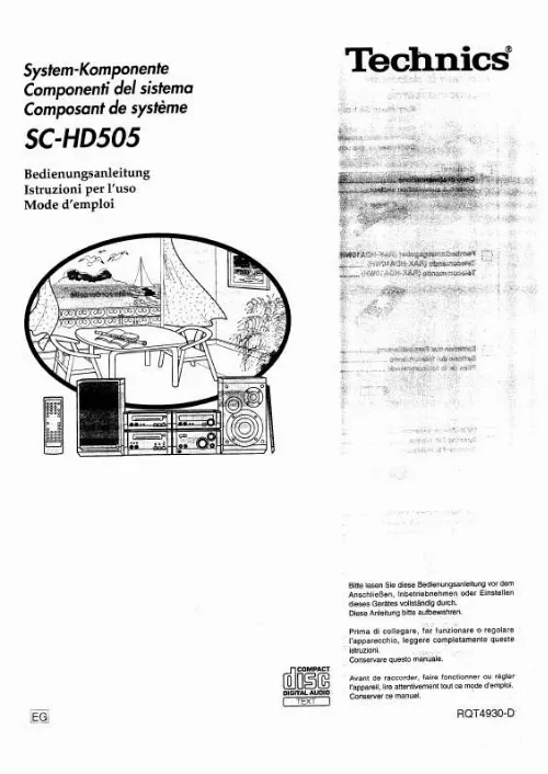 Mode d'emploi PANASONIC SC-HD505MD