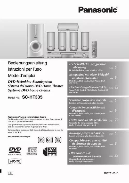 Mode d'emploi PANASONIC SC-HT335