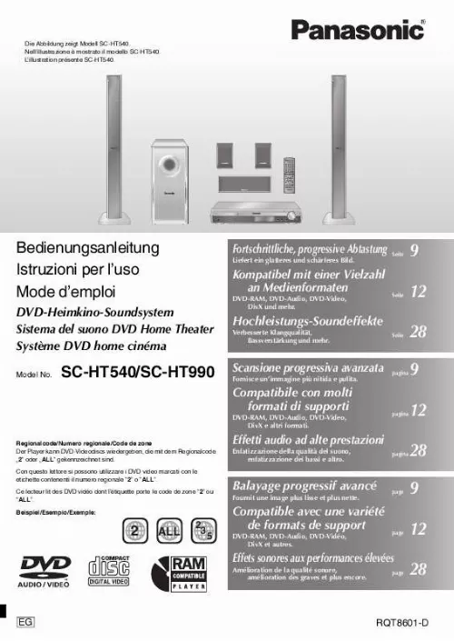 Mode d'emploi PANASONIC SC-HT990