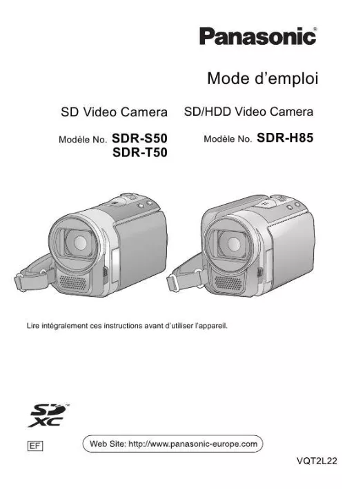 Mode d'emploi PANASONIC SD-RS50