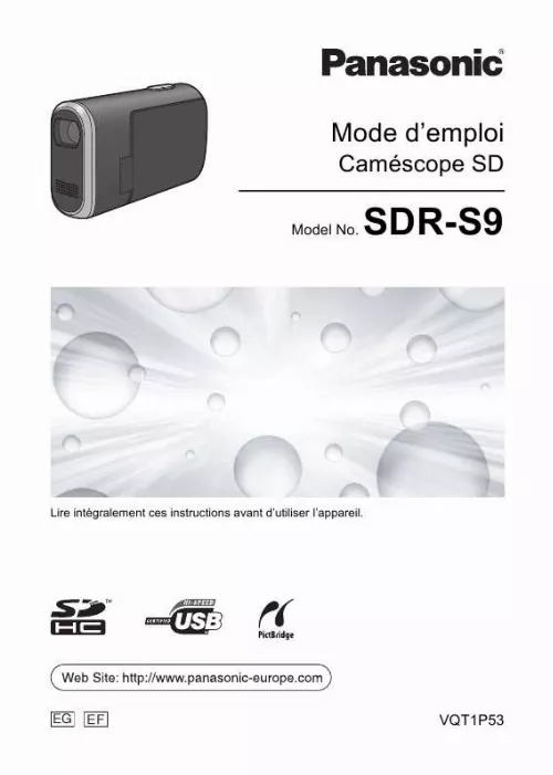 Mode d'emploi PANASONIC SDR-S9