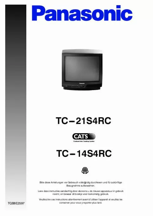 Mode d'emploi PANASONIC TC-14S4RC