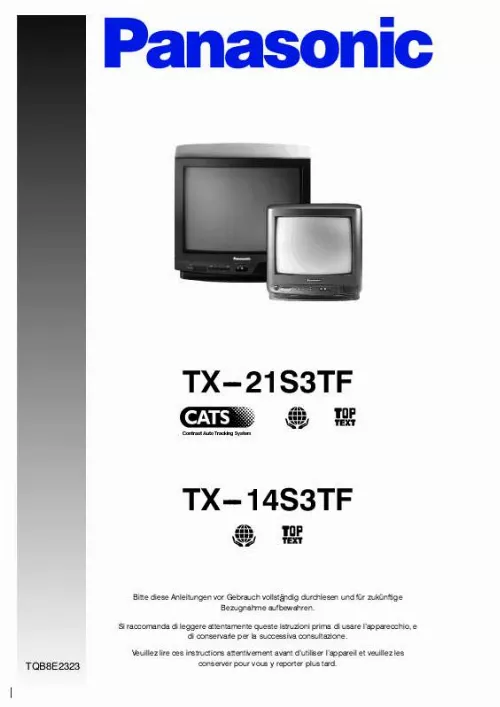 Mode d'emploi PANASONIC TX-21S3TF