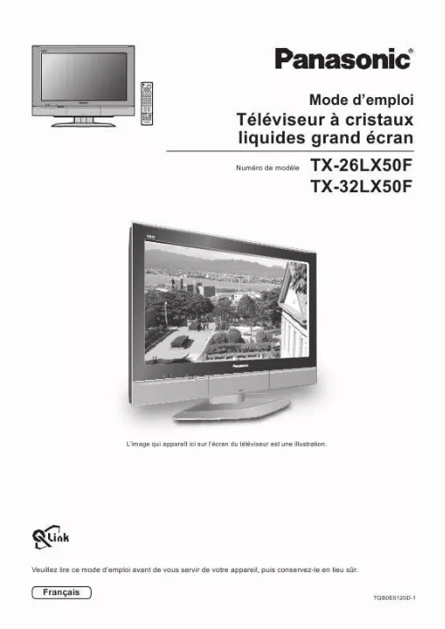 Mode d'emploi PANASONIC TX-26LX50F