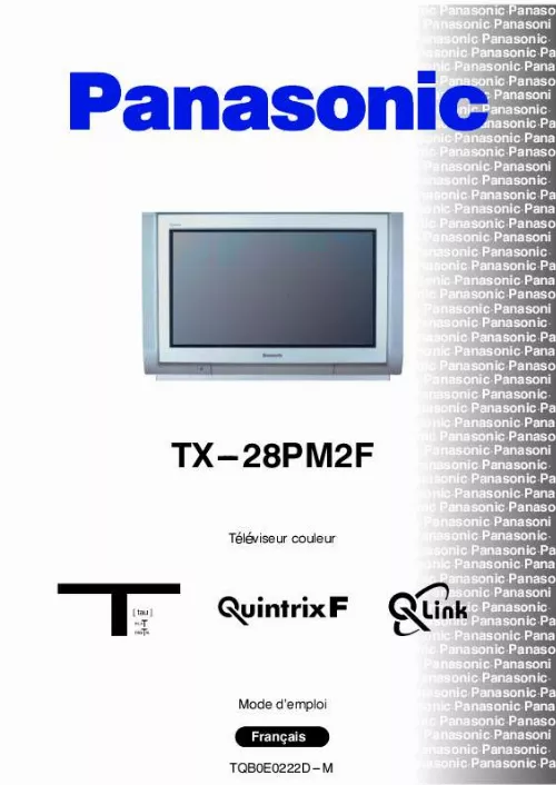 Mode d'emploi PANASONIC TX-28PM2F